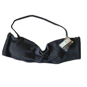 J.Crew Black Removable Strap Bikini Top Size 3X NWT